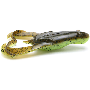 Image of Keitech Noisy Flapper Frog | Green Pumpkin Chartreuse; 3 1/2 in.