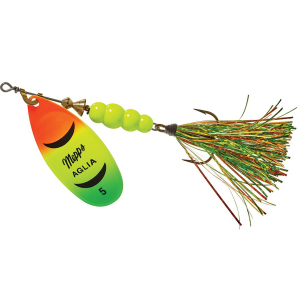 Image of Mepps Aglia Flashabou Spinner | Hot Firetiger/Firetiger; 1/4 oz.