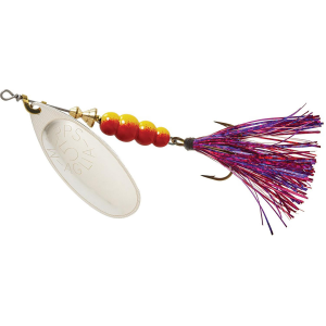 Image of Mepps Aglia Flashabou Spinner | Silver Purple/Pink; 1/4 oz.