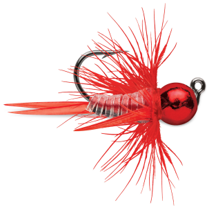 Image of VMC Tungsten Bullfly Jig | Metallic Red; 1/32 oz.