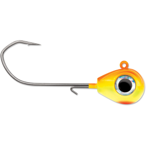 Image of VMC Sleek Jig Heads | Chartreuse Orange; 1/4 oz.