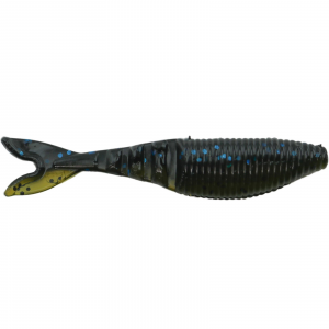 Image of Yamamoto Zako Swimbait | Black w/Blue Flake/Green Pumpkin w/ Black Flake Laminate; 3 in.