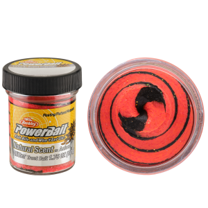 Image of Berkley PowerBait Natural Scent Glitter Trout Bait Dough | Aniseed Scent - Black-Fluorescent Red