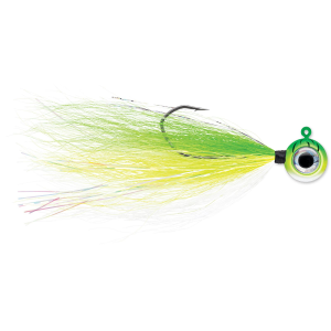 Image of VMC Moon Tail Jig | Green Fire UV; 1/8 oz.