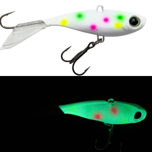 Image of Walleye Nation Creations Rip-N-Glide Jigging Lure | Glow Wonderbread; 2 in.