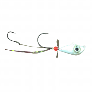 Image of Mustad Addicted Walleye Death Spinner Jig | Pearl; 3/4 oz.