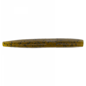 Image of Yamamoto Ned Senko Worm | Green Pumpkin w/ Black Flake; 3 in.