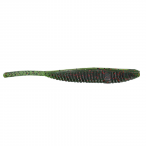 Image of Yamamoto Shad Shape Worm Floater | Watermelon w/ Black/Red Flake; 5 in.