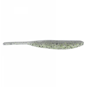 Image of Yamamoto Shad Shape Worm Floater | Natural Shad/Clear Laminate w/ Chartreuse Flake; 5 in.