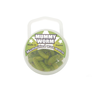 Image of Eurotackle Mummy Worm Jarred Bait | Chartreuse