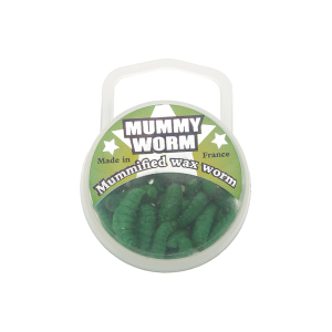 Image of Eurotackle Mummy Worm Jarred Bait | Green Caterpillar