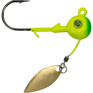 Image of Kalin's Google Eye Spinner Jig | Chartreuse-Green; 1/4 oz.