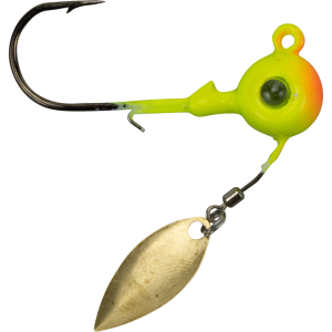 Image of Kalin's Google Eye Spinner Jig | Chartreuse-Orange; 1/4 oz.