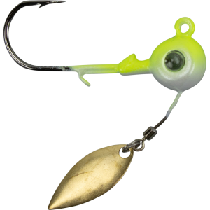 Image of Kalin's Google Eye Spinner Jig | Chartreuse Shad; 1/4 oz.