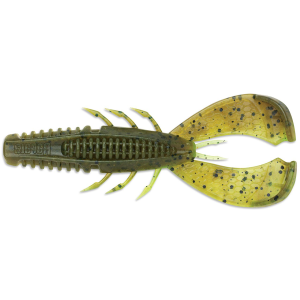 Image of Rapala CrushCity Cleanup Craw | Green Pumpkin Chartreuse Pepper; 3 1/2 in.