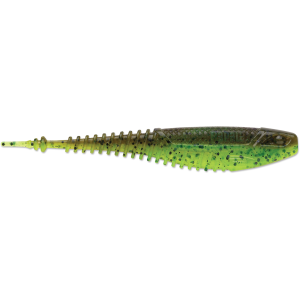 Image of Rapala CrushCity Freeloader | Green Pumpkin Chartreuse Pepper; 4 1/4 in.