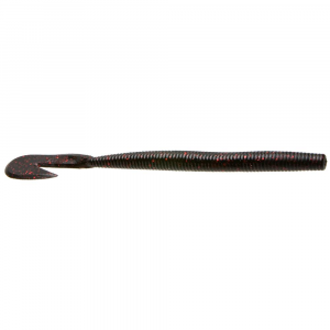 Image of Zoom UV Ultra Vibe Speed Worm | Black/Red Glitter; 6 in.