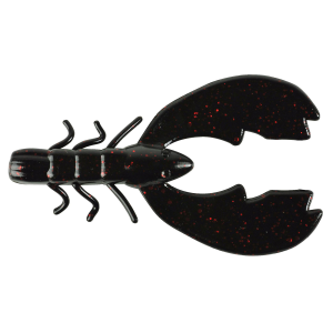 Image of Berkley PowerBait Chigger Craw Soft Bait | Black Red Fleck; 3 in.