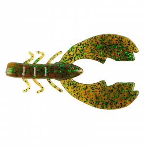 Image of Berkley PowerBait Chigger Craw Soft Bait | Pumpkin Green Fleck; 3 in.