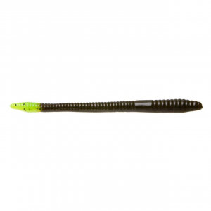 Image of Zoom Finesse Worm | Green Pumpkin Chartreuse