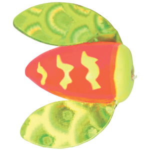 Image of Worden's Spin-N-Glo | Chartreuse Wings - Red Chartreuse Tiger; 2