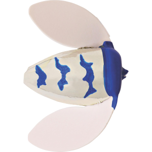 Image of Worden's Spin-N-Glo | White Wings - Metallic Silver Blue Tiger; 4