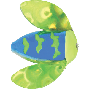Image of Worden's Spin-N-Glo | Chartreuse Wings - Metallic Blue Chartreuse Tiger; 6