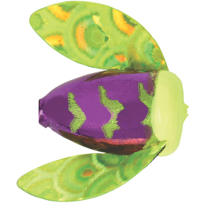 Image of Worden's Spin-N-Glo | Chartreuse Wings - Metallic Purple/CHR Tiger; 2