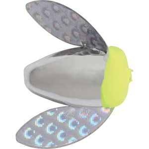 Image of Worden's Spin-N-Glo | Mylar Wings - Nickel Plate Chartreuse Head; 0