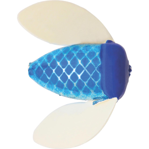 Image of Worden's Spin-N-Glo | White Wings - Metallic Silver Blue Pirate; 0