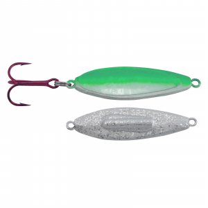 Image of Silver Streak Rattle Streak Spoon | Silver Green; 3/4 oz.