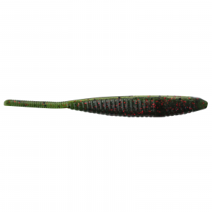 Image of Yamamoto Shad Shape Worm | Watermelon w/ Black/Red Flake; 3 in.