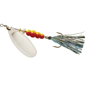 Image of Mepps Aglia Flashabou Spinner | Silver Black/Silver; 1/8 oz.