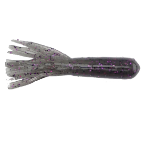 Image of Big Bite Baits Salt Tube | Smoke/Black Purple Flake; 3.5 in.