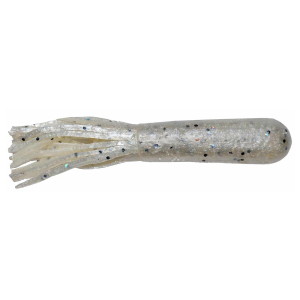 Image of Big Bite Baits Salt Tube | White/Silver/Black Flake; 3.5 in.