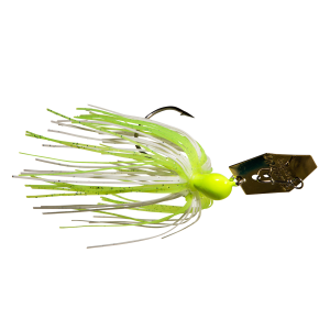 Image of Z-Man ChatterBait | Chartreuse White - Gold Blade; 1/4 oz.