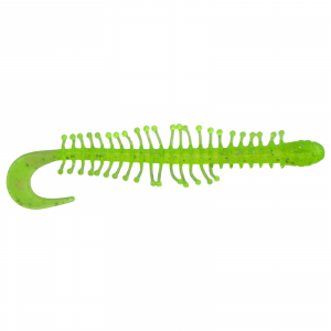 Image of Kalin's Tickle Worm Soft Bait | Chartreuse Hologram; 4 in.