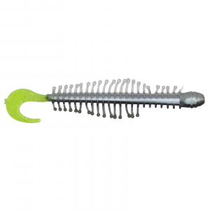 Image of Kalin's Tickle Worm Soft Bait | Tennessee Shad Chartreuse Tail; 4 in.