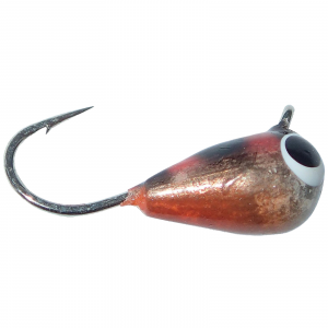 Image of Fiskas Hand-Painted Wolfram Tungsten Jig | Tangerine Stripe; 7 mm