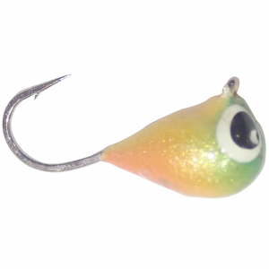 Image of Fiskas Hand-Painted Wolfram Tungsten Jig | Metallic Gold Green; 7 mm