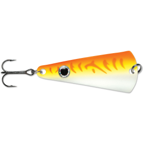 Image of VMC Tingler Spoon | Glow Orange Fire UV; 3/16 oz.