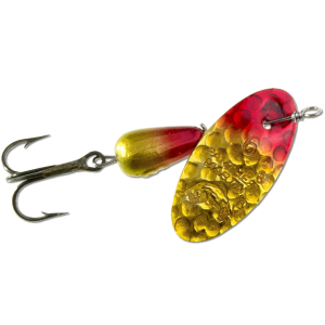 Image of Panther Martin Hammered Spinner | Hammered Yellow Red; 1/16 oz.