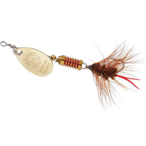 Image of Mepps Aglia Wooly Worm Spin Fly | Gold/Brown; 1/18 oz.