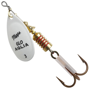 Image of Mepps Plain Aglia Spinner | Glo White; 1/3 oz.