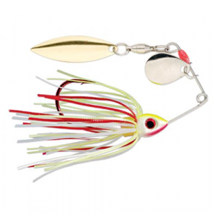 Image of Strike King Bleeding Bait Mini-King Spinnerbait | Chartreuse/White; 1/8 oz.