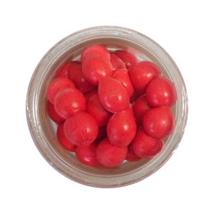Image of Berkley PowerBait Magnum Garlic Power Eggs | Salmon Egg Red; 0.5 oz.