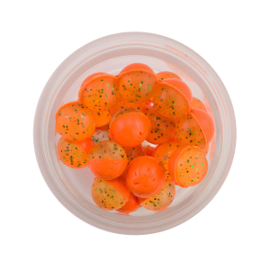 Image of Berkley PowerBait Magnum Garlic Power Eggs | Clear Green-Fluorescent Orange; 0.5 oz.