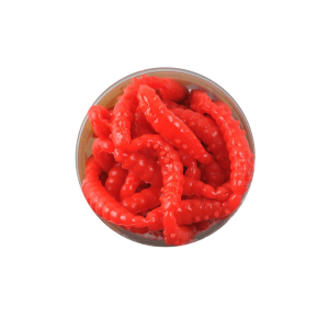 Image of Berkley PowerBait Power Honey Worm | Red; 1 in.