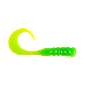 Image of Berkley PowerBait 3 in. Ribbontail Grubs | Green Chartreuse