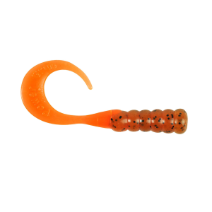 Image of Berkley PowerBait 3 in. Ribbontail Grubs | Pumpkinseed/Fluorescent Orange
